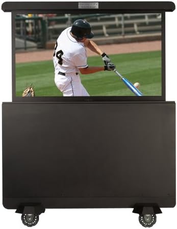 Weatherproof Automated 55-Inch TV Lift Enclosure, Medium Trolley Mount, Black