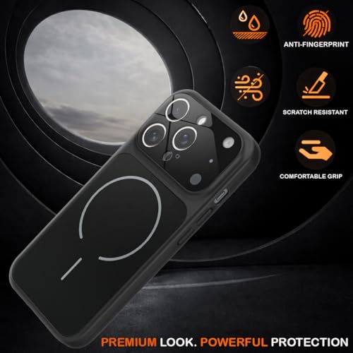 Image of SHINESTAR Premium Luxury Case Compatible with iPhone 13 Pro | Protective Back Cover with Camera Lens Safety | Wireless Charging Support | Slim Fit Durable Design | Enhanced Grip Protection Black