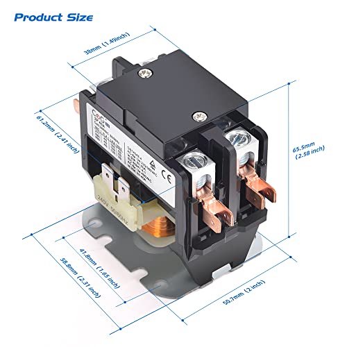 Cgele 2 Pole Air Conditioner Contactor 40 Amp 240V Coil,Condenser Contactor Compressor Contactor… thumb #2