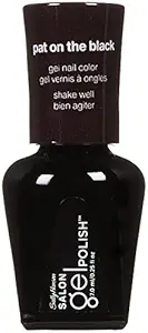 Sally Hansen Salon Gel Polish Nail Lacquer, Pat On The Black, 0.14 Fl Oz