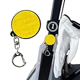 Yellow Magnetic Golf Glove Holder Clip – Strong Neodymium Magnet & Grip Pad – Attaches to Golf Cart, Bag or Belt – Golf Glove Dryer & Hanger for Men & Women – Hand-Assembled Acrylic Golf Accessory