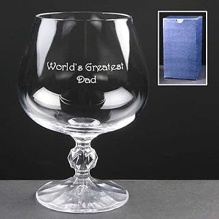 Personalised 10oz Bohemia Crystal Brandy Glass Engraved Gift with Gift Box, Wonderful Birthday, Anniversary or Christmas Gift - Enter Your Own Custom Text