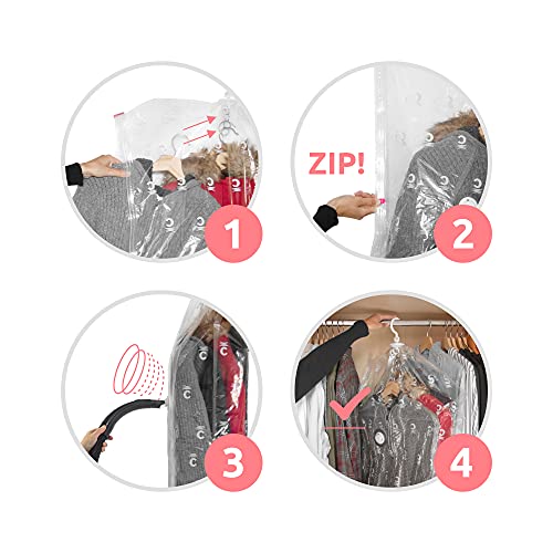 Compactor Set 4 x Sacco salvaspazio sottovuoto con...