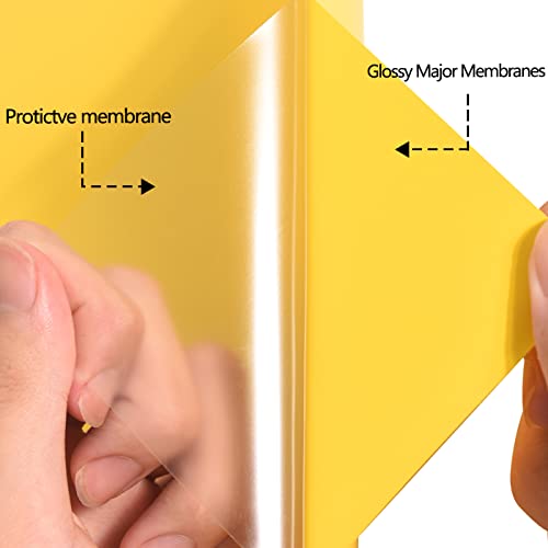 Htvvetur Htv Heat Transfer Vinyl 12Inch X 13Feet Rolls Iron On Vinyl Diy For T-Shirt, Easy To Cut & Weed Glossy (13Ft, Yellow) #TOP4