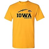 UGP Campus Apparel AS1131 - Iowa Hawkeyes Football Horizon T-Shirt - Small - Gold