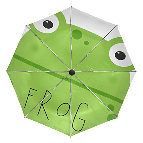 Parapluie grenouille verte pliant automatique contre la pluie et le vent