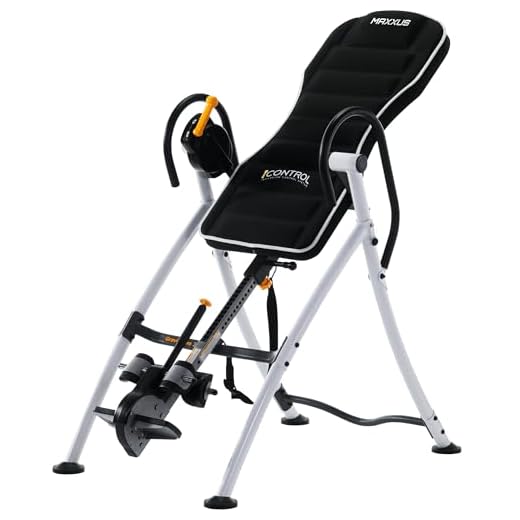 MAXXUS Inversionsbank Gravity Pro 2 - Verstellbarer Neigungswinkel, Klappbar, 160kg, 180° Inversion, zur Entlastung der Wirbelsäule - Schwerkrafttrainer, Rückentrainer, Inversionstisch, für Fitness