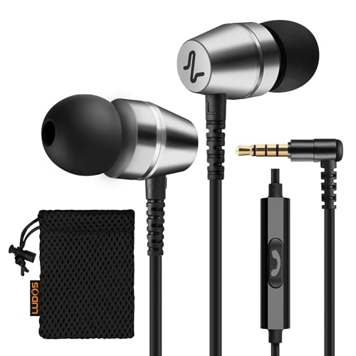 LUDOS OMNITONE Écouteurs, Garantie 5 Ans, Écouteur Intra-Auriculaires Filaires, Casque avec Microphone, Compatible avec Tablettes et Ordinateurs Portables...