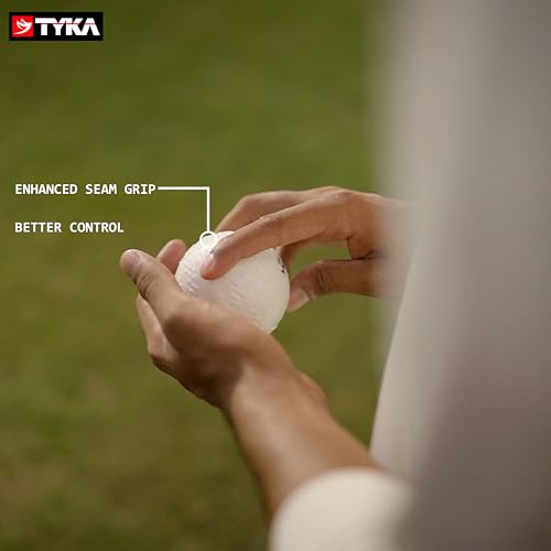 Image of TYKA Heavy Gravix Moisture Resistant Cricket Ball 100± GMS - Eco-Friendly Training Ball | All Weather Durable Performance | True Bounce, Engineered Power | Pack of 1