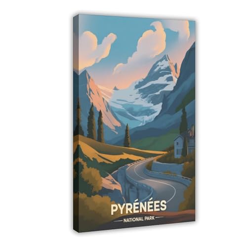 Poster Pyrénées sur toile de qualité supérieure pour grand salon