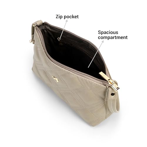 Image of Metro Women Casual PU Soft Body Zipper closure Quilted Sling Bag