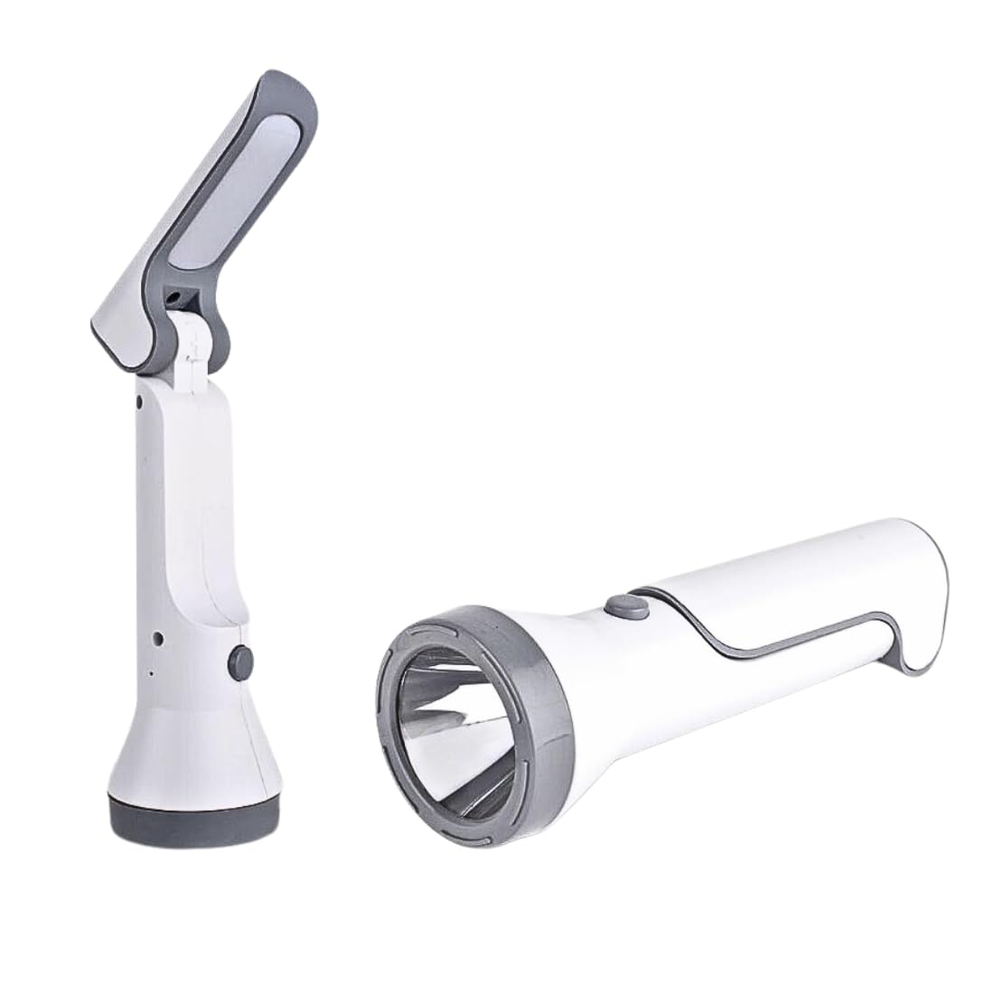 USB Rechargeable Torch with Folding Study lamp | C-pin Charging | 1200 Mah Battery | Overcharge Protection| Portable Camping Tent lamp| 6 Months Service Centre Warranty| Grey-White Color Body (B0DFQ9LFN4) Amazon Price History, Amazon Price Tracker