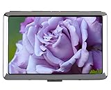 Estuche/Caja de Cigarrillos, Flor púrpura, Naturaleza, Macro, Rosa, Acero Inoxidable, portatarjetas