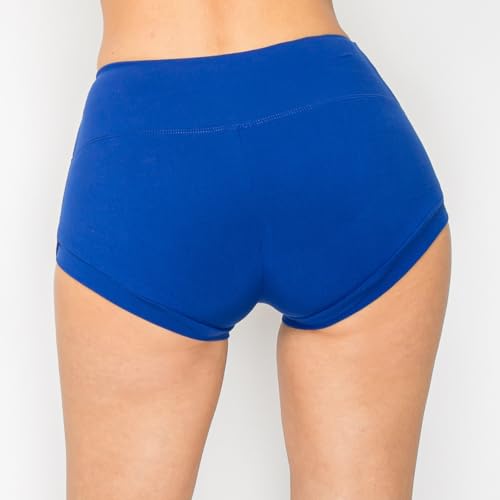 Image of ALWAYS Women's Super Soft Casual Yoga Workout Shorts with Hem Royal Blue M