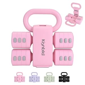 Adjustable Dumbbell Set of 2, 4 in 1 Free Weights Dumbbells Set for Women with Fast Adjustment, Each 2lb 3lb 4lb 5lb Hand Weights Set for Home Gym & Outdoor Exercise Training