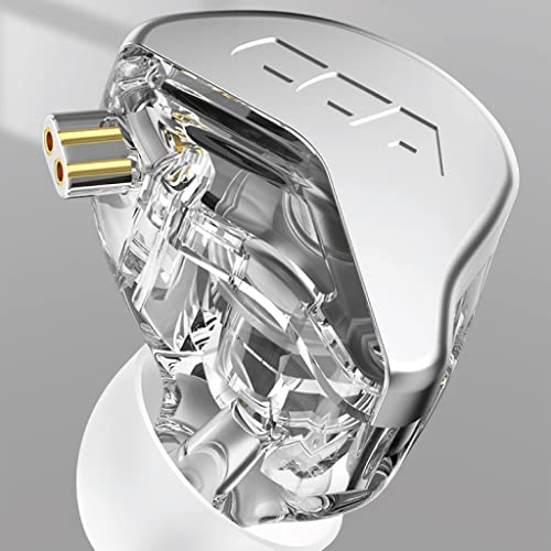 Image of CCA CRA IEM Earphone, 3.8μ Composite Polymer Diaphragm Driver Zinc Alloy Housing in Ear Monitor Earphones with 2Pin Detachable Cable (Black (No Mic))