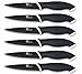 Pradel Excellence CC006N 6 Coltelli da Bistecca Lame antiaderenti Acciaio Inox Nero
