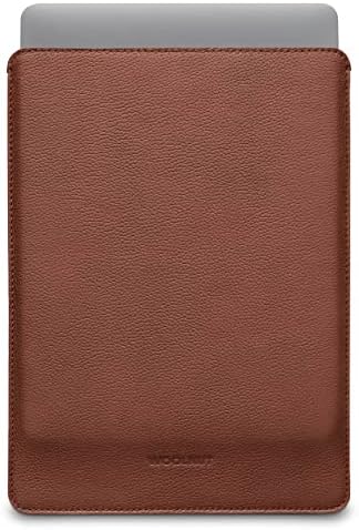 Woolnut Leather & Wool Sleeve Case Cover, for MacBook Pro 13 & Air 13/13.6 inch (New model) - Cognac Brown