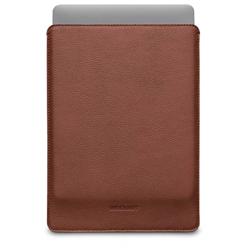 Housse MacBook Pro 14 WOOLNUT cuir marron protection ordinateur portable