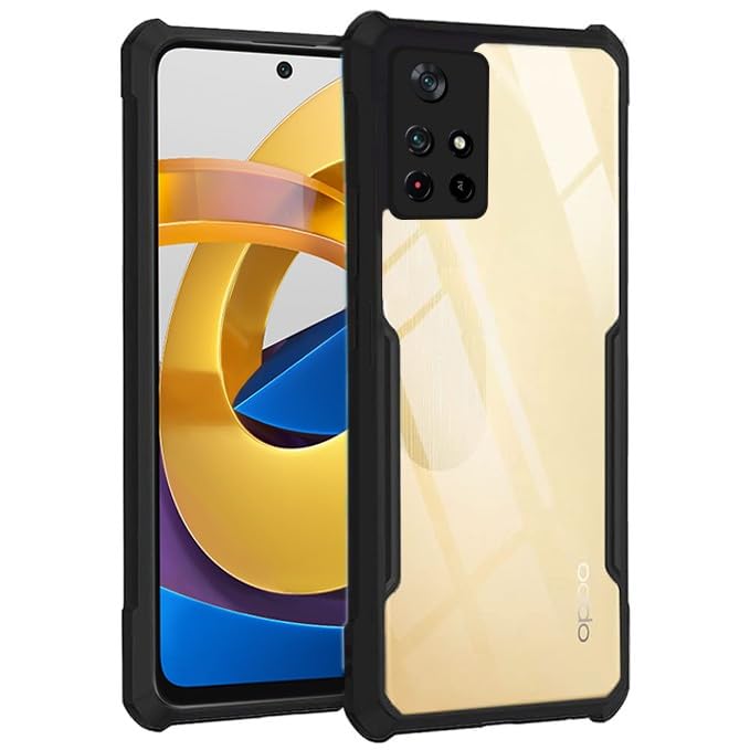 amazon basics Hybrid Camera Protection Transparent Hard Back Case Cover for Poco M4 Pro 4G (Sides Black) (B0CVL38GQJ) Amazon Price History, Amazon Price Tracker