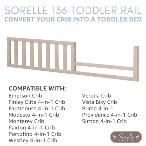 Image of Sorelle Furniture Toddler and Full-Size Bed Rails, Wood Bed Rail & Crib Conversion Kit, Converts Crib to Toddler or Full Bed, # 136 - Chocolate