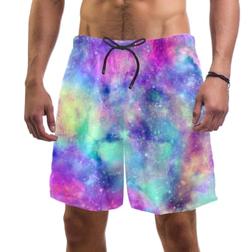 Maillot de bain séchage rapide bleu motif galaxie