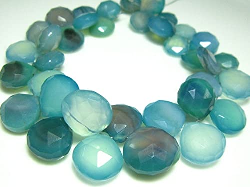 Chalcedony Teal Blue LKBEADS perle coeur bleu pour bijoux porteurs de sérénité