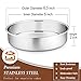 P&P CHEF Cake Pan Set of 4, Stainless Steel Baking Round Cake Pans Tins Bakeware for Birthday Wedding, Leak-proof & Easy Clean, Mirror Finish & Easy Releasing, 6 Inch