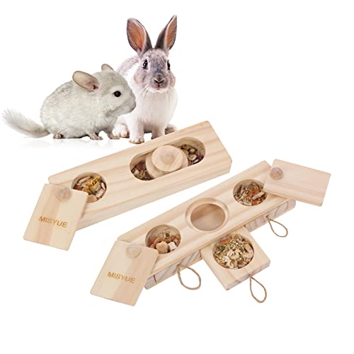 Misyue Guinea Pig Enrichment Foragingtoys, Hamsters Wooden Interactive Enrichment Toys, Treat Dispenser For Small Animal Funny Toys, For Bunny, Chinchillas, Hamsters, Rats And Gerbils（2Pcs #TOP10