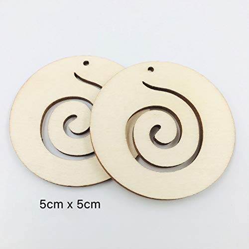 Nuo Rui 9 Pairs Unfinished Wood Earring Blanks Teardrop Geometric Dangle Earring Pendants #TOP6