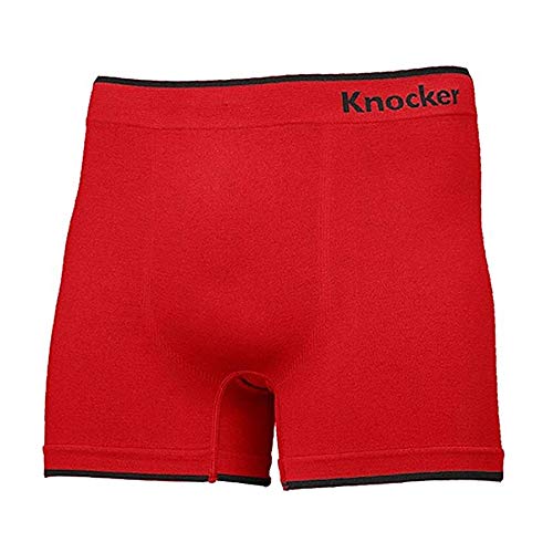 Mens 6pk Seamless Athletic Spandex Compression Sports Workout Boxer Brief Underwear Shorts OS Simple Knocker4