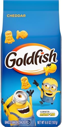 Goldfish Minions Shaped Cheddar Crackers, 6.6 Oz Bag