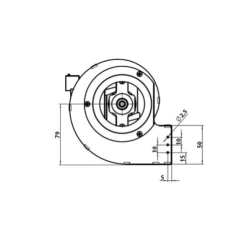 Easyricambi Ventilatore CENTRIFUGO Doppio EMMEVI Modello 207722-122W per Stufa A Pellet EDILKAMIN Iris, Prisma, SILCALOR, ECOFOREST