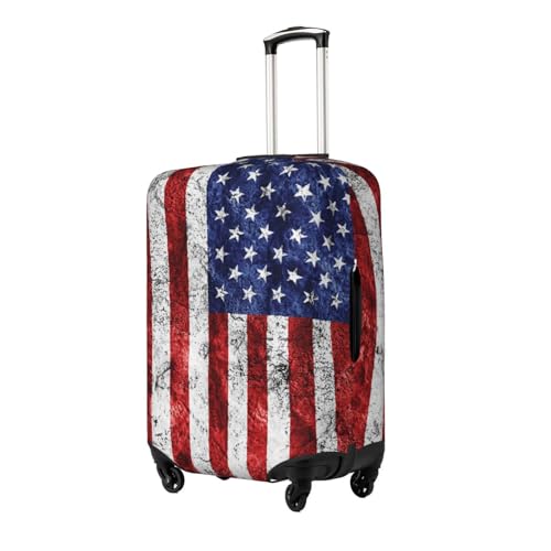 American Flag Independence Fourth Of July Print Suitcase Cover Luggage Protector Washable Elastic Fashionable Travel Gear Cover2
