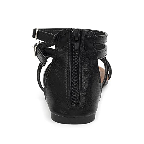 Image of FUNKYMONKEY Girls Gladiator Strap Sandals Flat Thong Cross Strappy Sandals