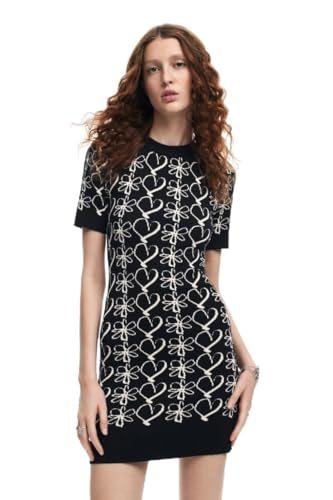 Desigual Women's Woman Flat Knit Dress Short Sleeve