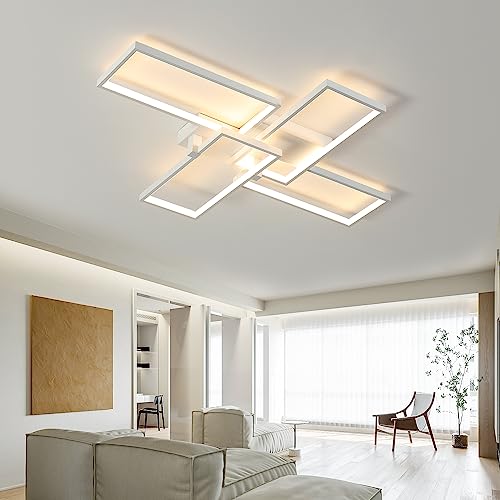 aierbo シーリングライト LED 照明 おしゃれ 北欧 リビング 照明器具 寝室 6畳 8畳 10畳 12畳 リモコン タイマー付き ライト 間接照明 調光調色 アッパーライト 天井照明 明るい シンプル インテリア リビング用 居間用(ホワイト・9
