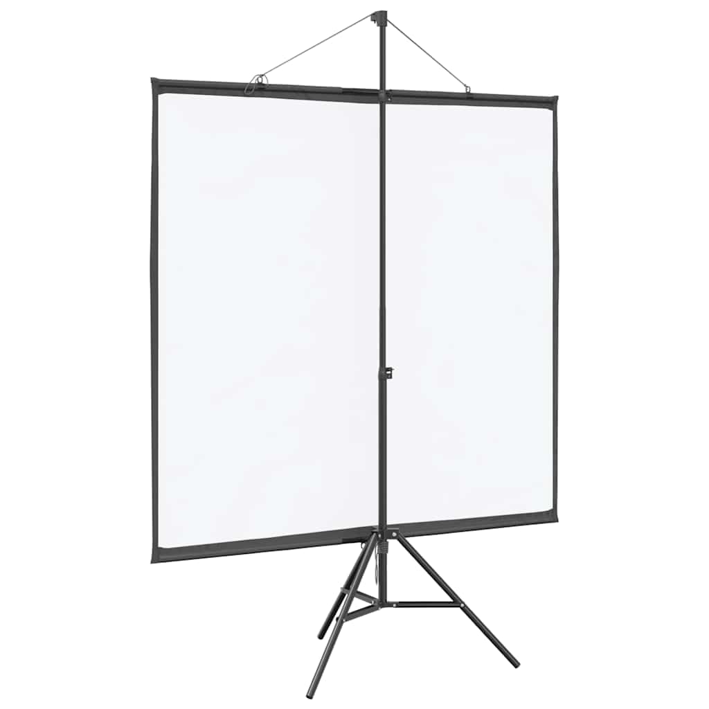 Schermo per proiettore con treppiede, 81 pollici, 1:1, portatile, per home theater, presentazioni e lezioni, pieghevole, estensibile, opaco, riflettente, telaio stabile