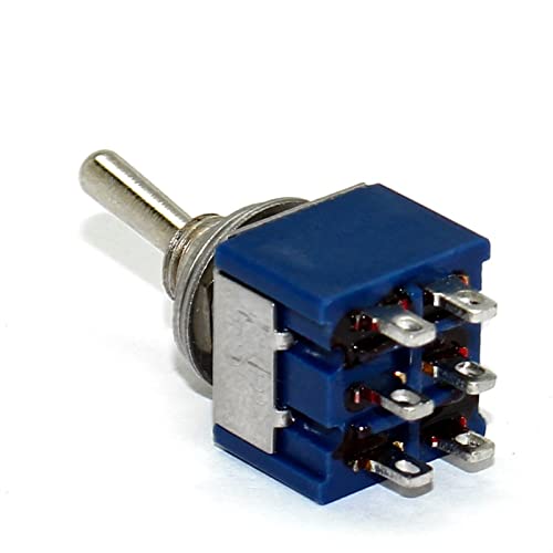 Micro interrupteur MTS-202 on-on SPDT 6 broches bleu 6A 125V pour circuits