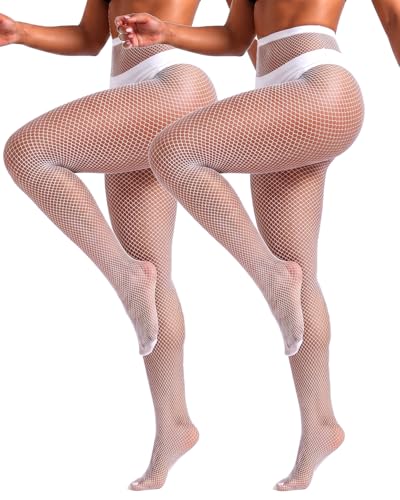 Image of ZINTEDI 2 Pairs Womens Fishnet Stockings High Waist Tights Fishnets Fishnet Tights for Women