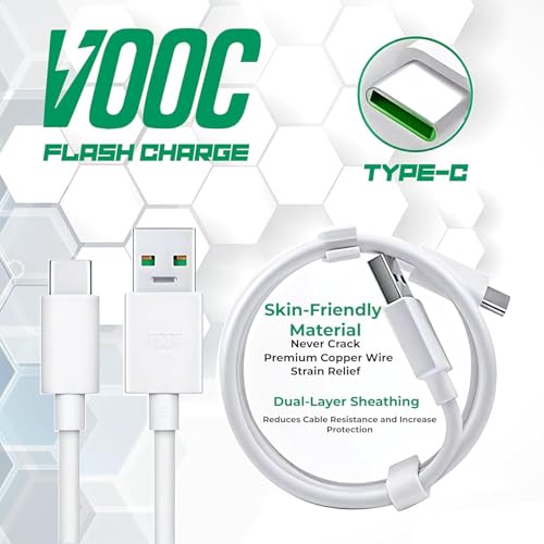 Image of Butee Original Supervooc 33W Type C Fast Charging Cable | Charge & Data Sync Compatible with Oppo F21 PRO / F21 PRO 5G / F21s PRO / F21s PRO 5G / F19 / F19s