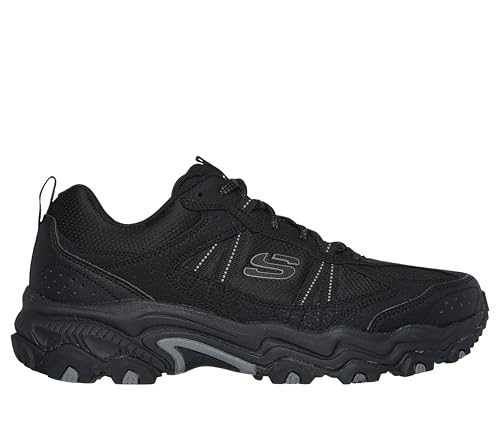 Skechers - Mens Stamina at - Upper Stitch Sneakers Shoes, Color Black, Size: 6.5 M US