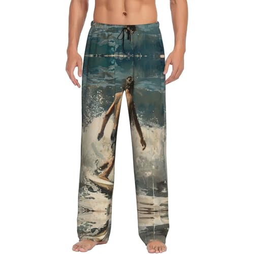 Pantalon pyjama coton chaud homme pour soirées plage et surf