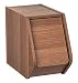 IRIS USA, SBD-NDB, Narrow Modular Wood Stacking Storage Box with Door, Dark Brown, 1 Pack