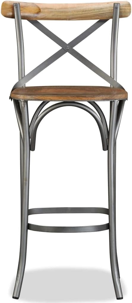 vidaXL Bar Chair, Bar Seat, Counter Height Stool, Island Stool for Pub Dining Room Kitchen Counter Island, Farmhouse Scandinavian, Solid Mango Wood