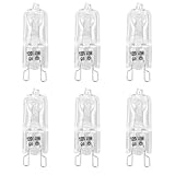 BTFO 6stk WPW10571723 Dunstabzugshauben-Glühbirne, 120V 40W G9 Halogen-Ersatz für ACR4303MFB3 JXL6536CSS0 KVIB606DSS0 Ersetzt Auch Herde & Dunstabzugshauben PS8260198 3022627 AP6023129 Halogenlampen