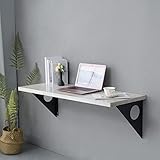 FOF FRIEND OF FAMILY (Retro White,40'X18') Industrial Rustic Wall-Mounted Table, Dining Table Desk, Pine Wood Wall-Mounted Bar Tables