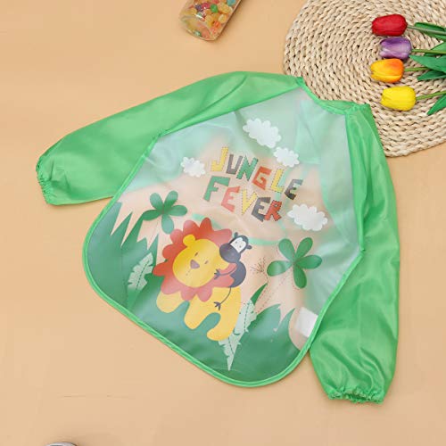 TENDYCOCO babadores impermeáveis com manga comprida para bebês recém-nascidos e recém-nascidos (leão