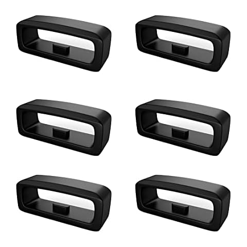 SIOPPKIK Retenedor de correa para reloj Negro Hebilla de Caucho de anillo Cover
