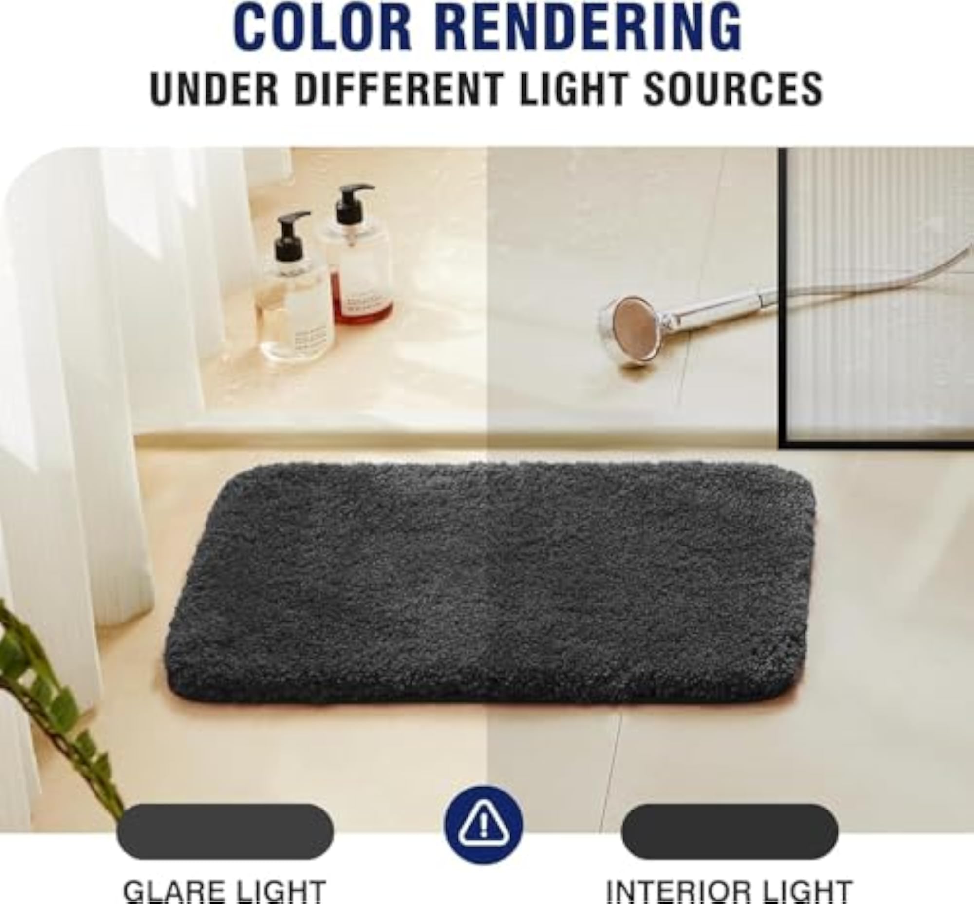 Microfiber Braided Anti-Skid Set of 2 Bathmats (Grey, Rectangular)